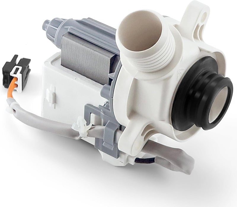 Fetechmate WH23X28418 290d1201g003 290d1201g001 Washer Drain Pump & Motor Assembly Replacement Compatible with G-E Hot-point Washers, Replace WH23X24178 WH23X27574 B40-3A01 B30-3A02 By - Image 1